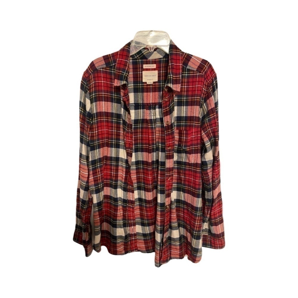 🎉2/$15 AEO Plaid Button Up M